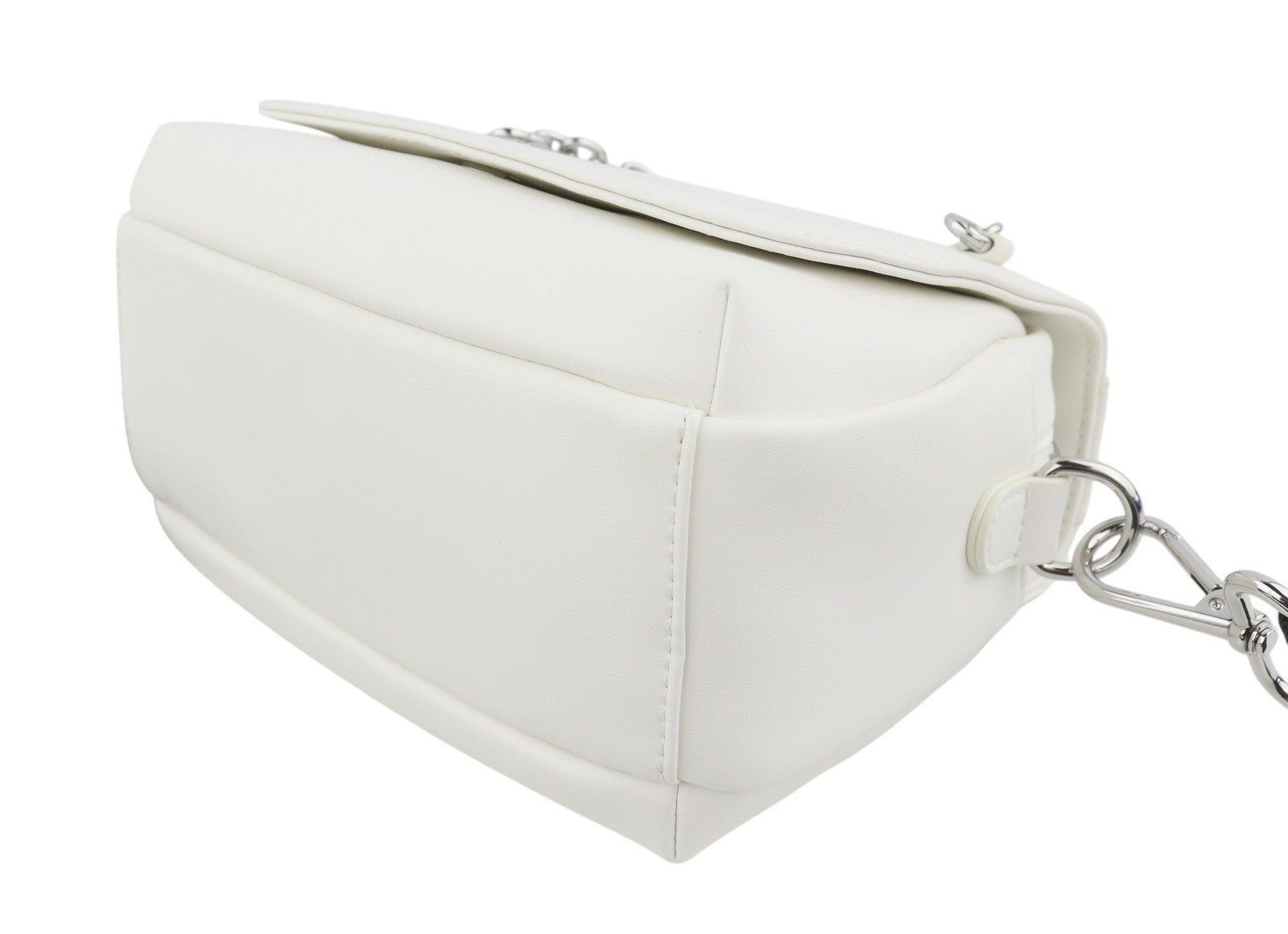 DIESEL Logos Mini Messenger Women Bag White Chunky Chain Logo Crossbody RRP250