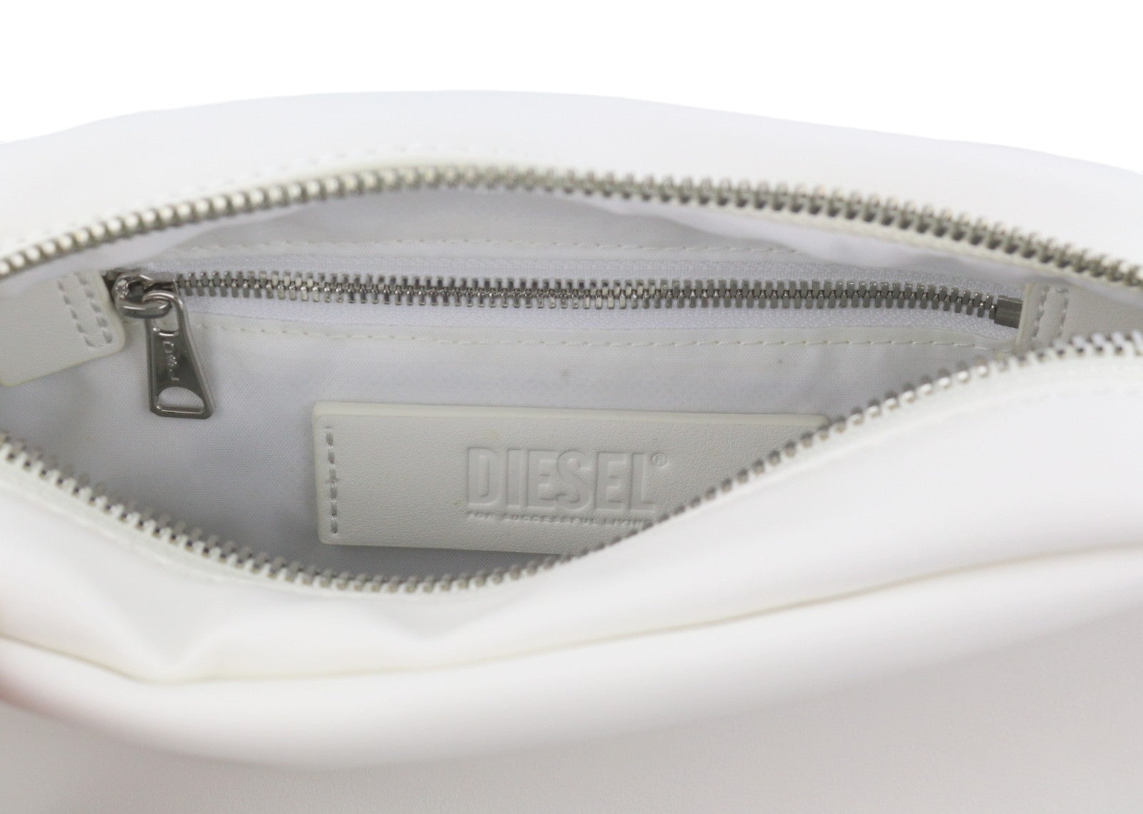 DIESEL Logos Mini Messenger Women Bag White Chunky Chain Logo Crossbody RRP250