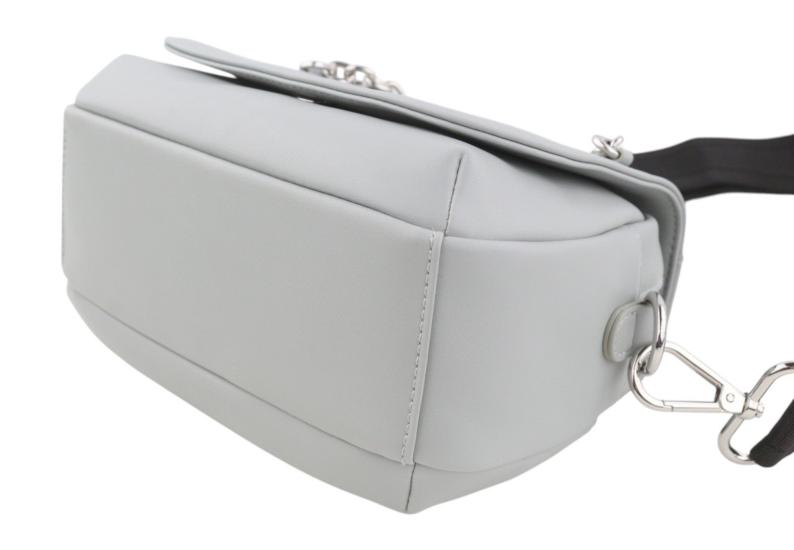 DIESEL Logos Mini Messenger Women Bag Grey Chunky Chain Logo Crossbody RRP250