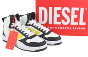 DIESEL S-Ukiyo V2 Mid Men Sneakers EU43 White Cow Leather Lace Up RRP215