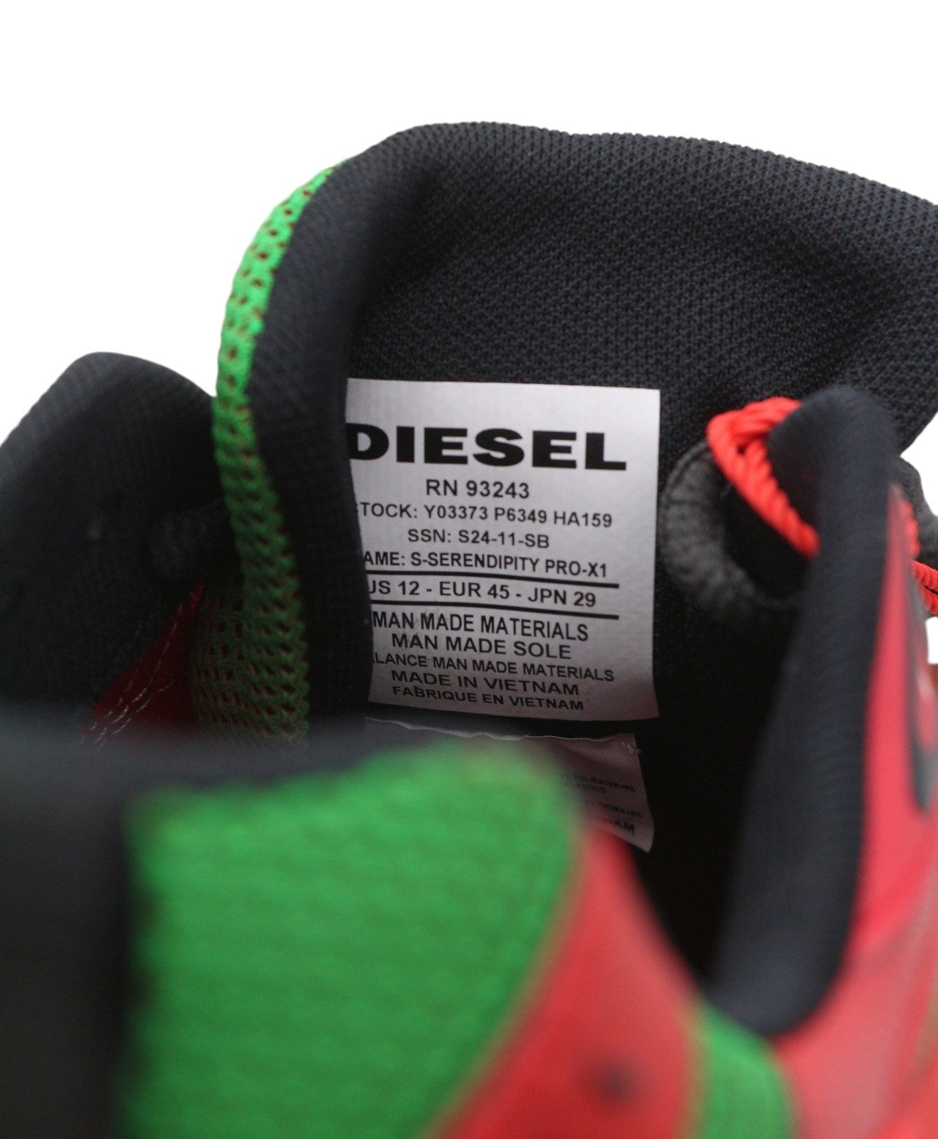 DIESEL S-Serendipity Pro-X1 Men Sneakers EU45 Colourful Panelled Low RRP275