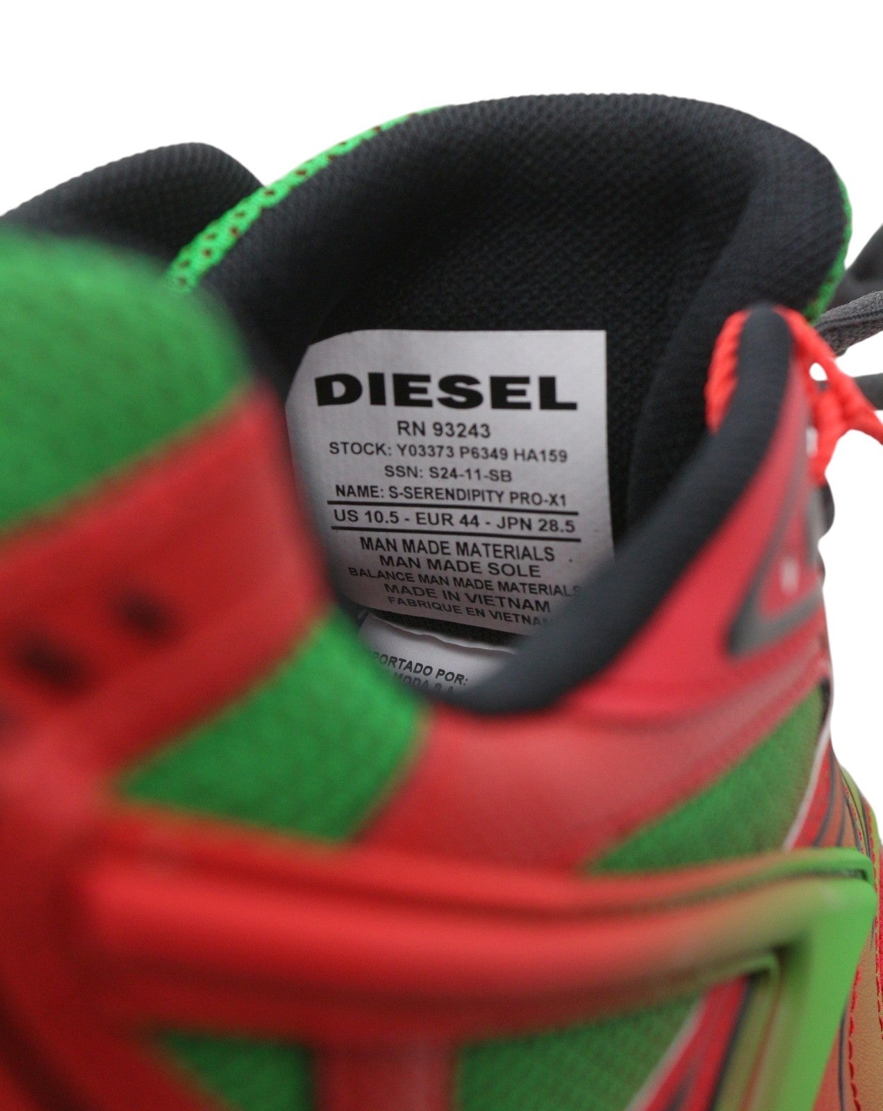 DIESEL S-Serendipity Pro-X1 Men Sneakers EU44 Colourful Panelled Low RRP275