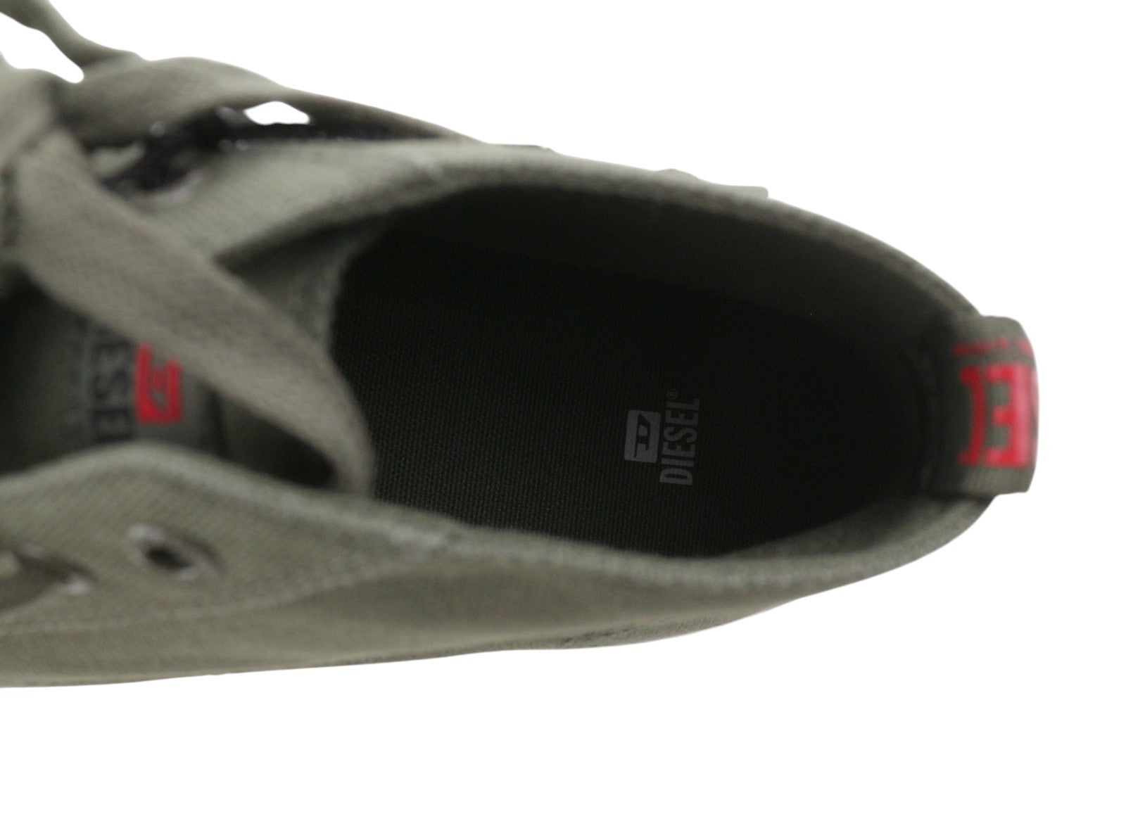 DIESEL S-Athos Mid Men Sneakers EU43 Olive Nigh Canvas Almond Toe Laced RRP150
