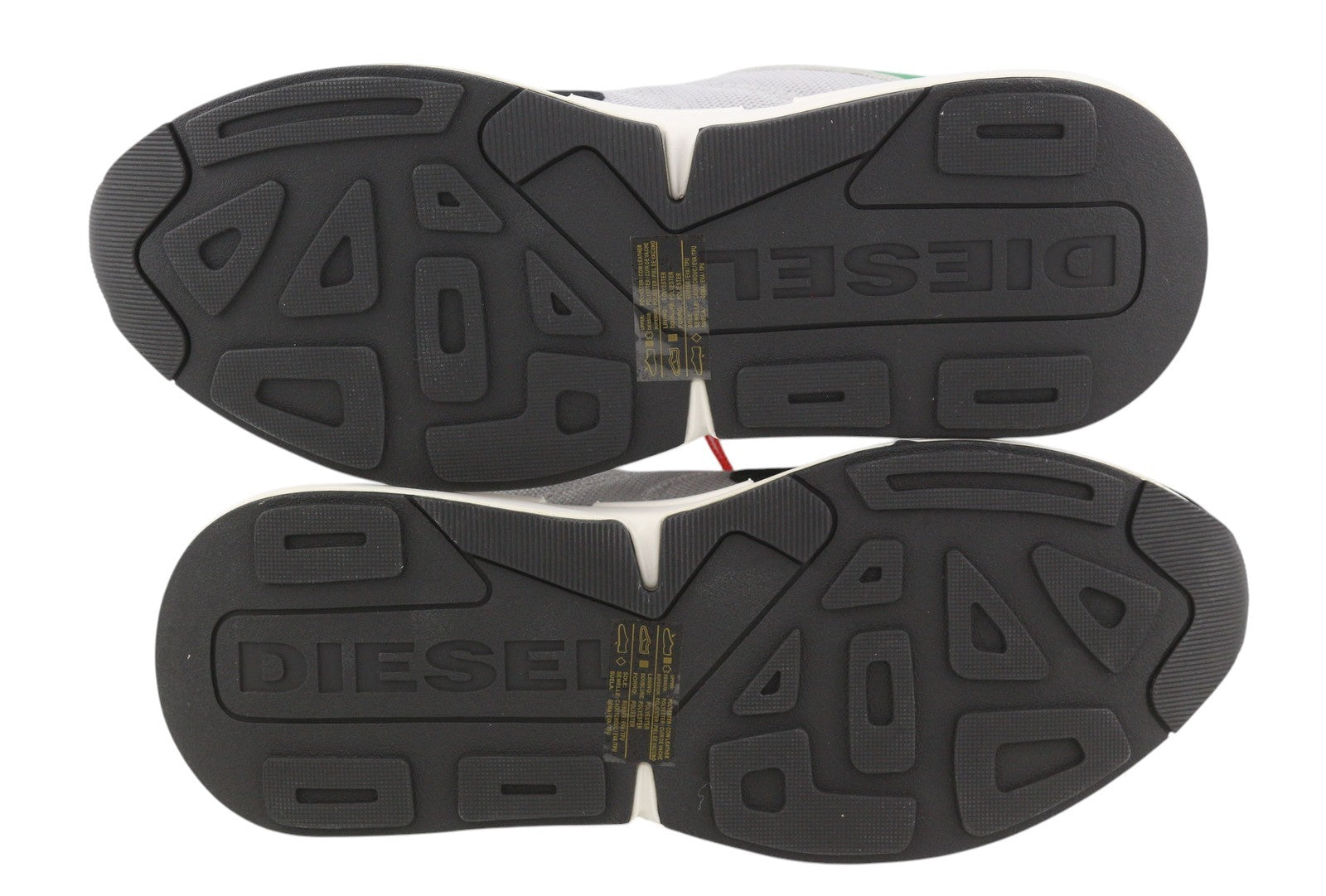 DIESEL S-Serena Low Men Sneakers EU44 Grey Leather Details Almond Toe RRP195