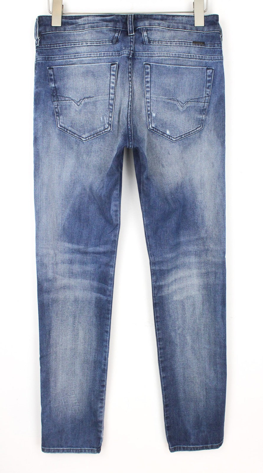 DIESEL D-Bazer 084DD Men Jeans W29/L34 Tapered Fit Washed Blue Cotton Stretch
