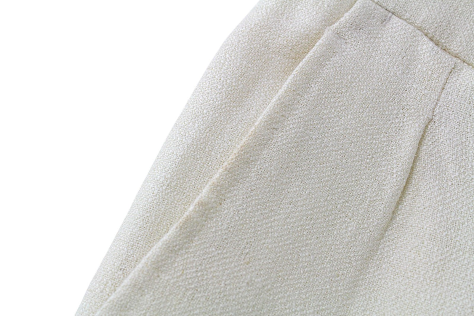 SUITSUPPLY La Spalla Men Suit UK30R Off-White 2-Piece Two-Row Slim Silk Linen