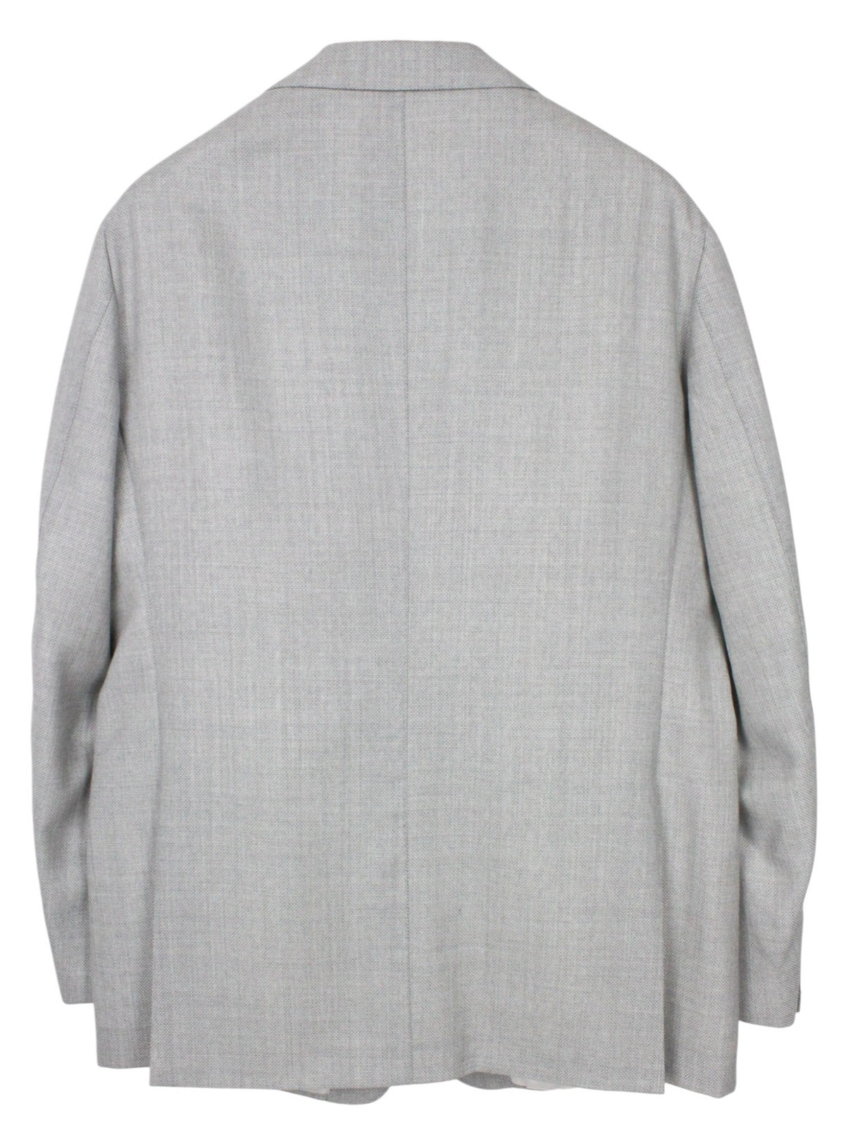 SUITSUPPLY Havana Jetted Men Suit UK44R Grey 2-Piece Slim Melange Pure Wool