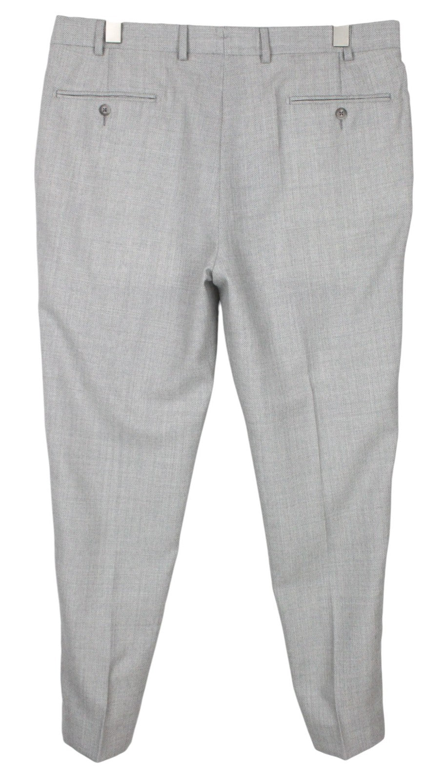 SUITSUPPLY Havana Jetted Men Suit UK44R Grey 2-Piece Slim Melange Pure Wool