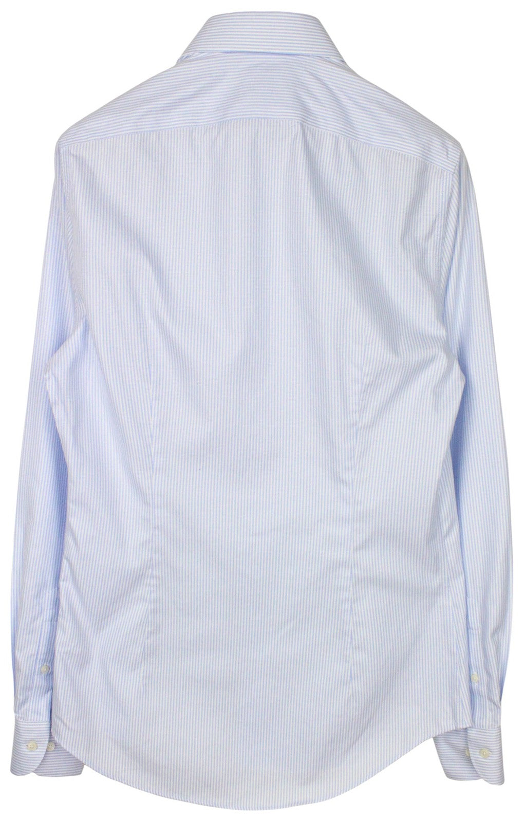 SUITSUPPLY Men Shirt 40L/15 3/4L Extra Slim Blue Pure Cotton Striped Long Sleeve