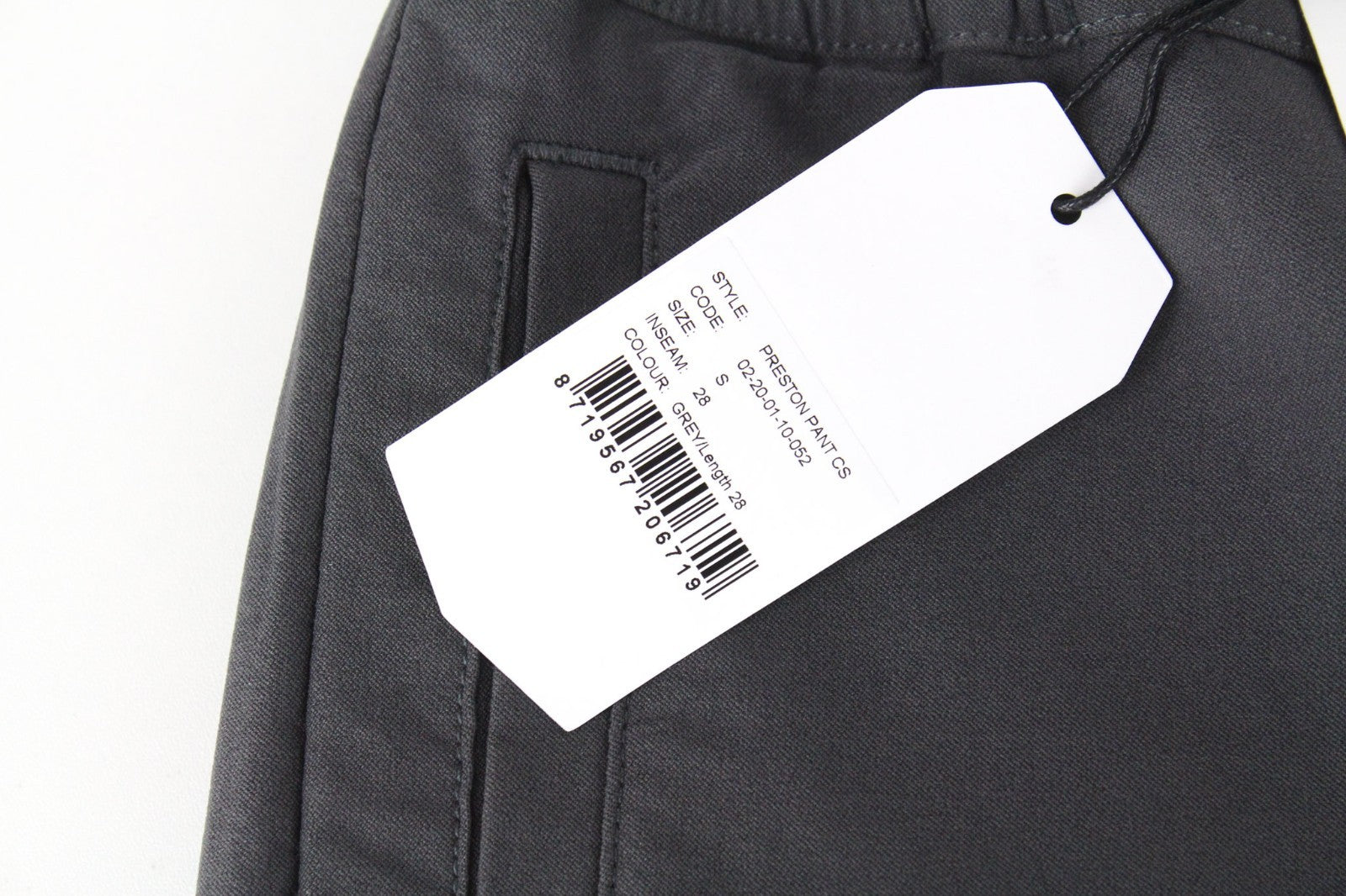 DENHAM Preston Women Trousers S Grey Stretch Pleated Front Classic Zipped
