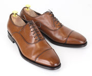 SUITSUPPLY Men Formal Shoes EU42 Brown Genuine Leather Classic Laced Low-Top
