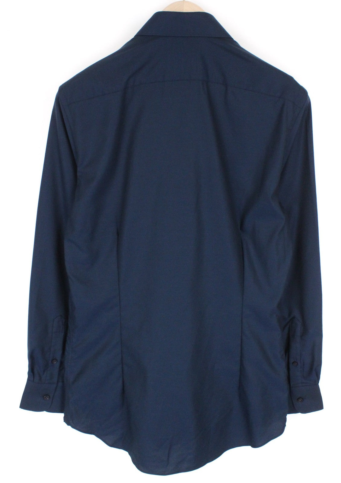 SUITSUPPLY Traveller Men Shirt 39 Extra Slim Navy Pure Cotton Button-Up