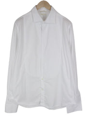 SUITSUPPLY Men Shirt 46/18 Slim White Pure Cotton Button-Up Twill Classic