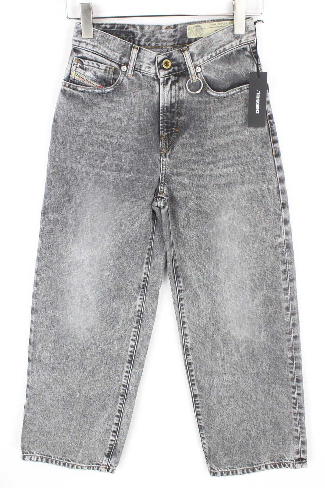 DIESEL Widee 8880X Women Jeans W23/L30 Girls Straight Fit Pure Cotton Grey