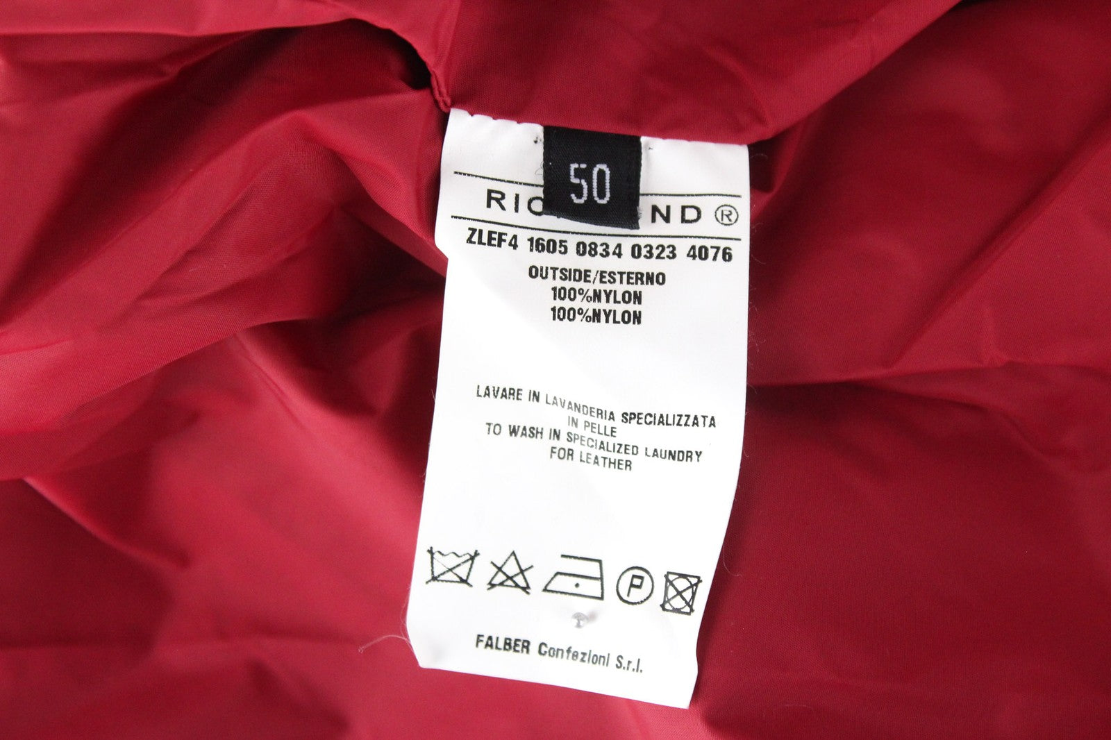 RICHMOND Men Jacket 50 L Red Lightweight Multi Pocket Single-Breasted