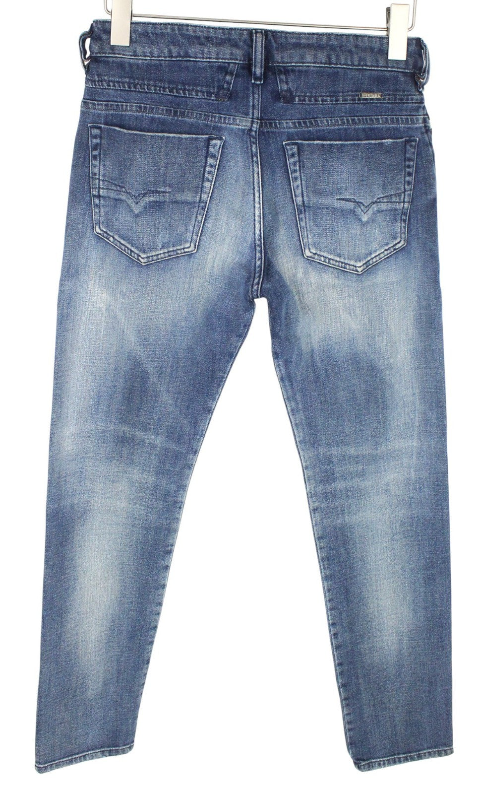 DIESEL D-Bazer 0870H Men Jeans W27/L32 Distress Blue Boys Taper Stretch Buttoned