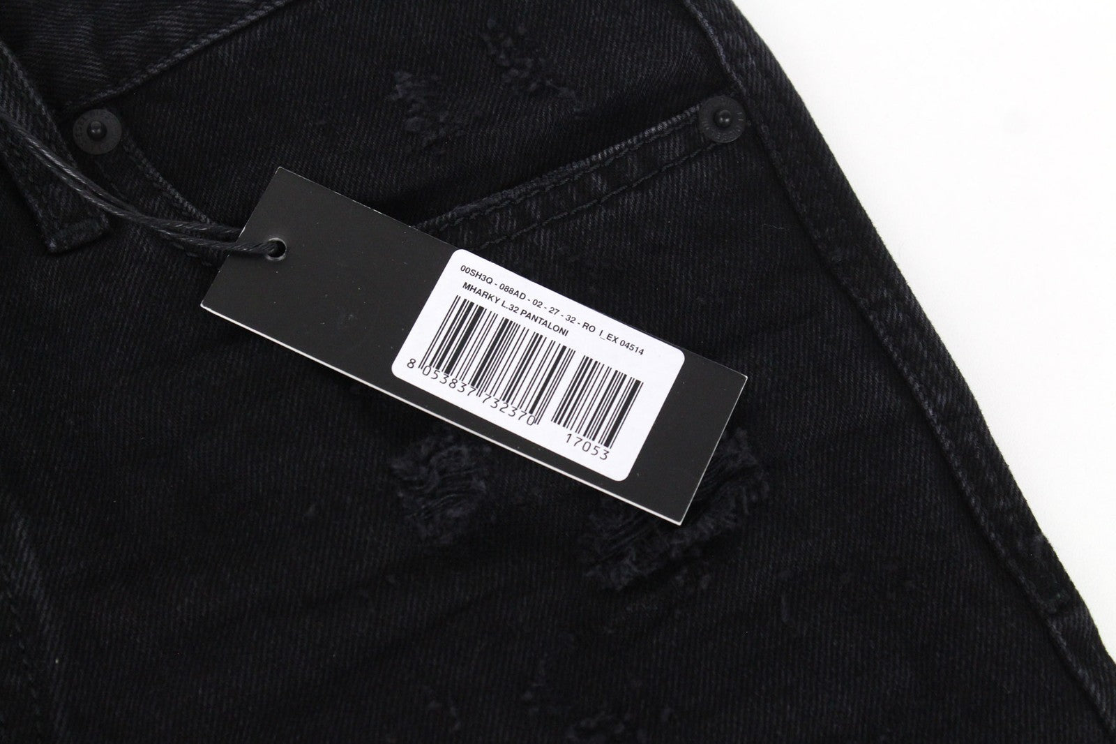 DIESEL Mharky 088AD Men Jeans W27/L32 Non-Stretch Black Boys Slim Skinny Fit
