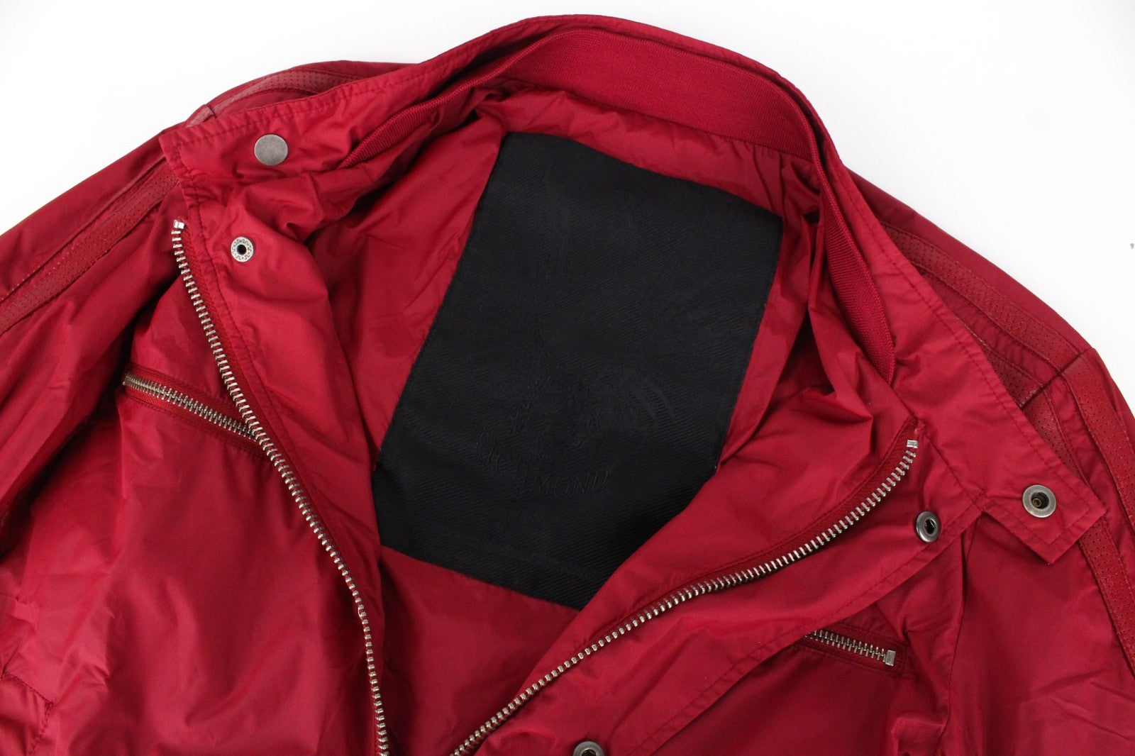 RICHMOND Men Jacket IT50 L Solid Red Lightweight Softshell Designer Zip Up