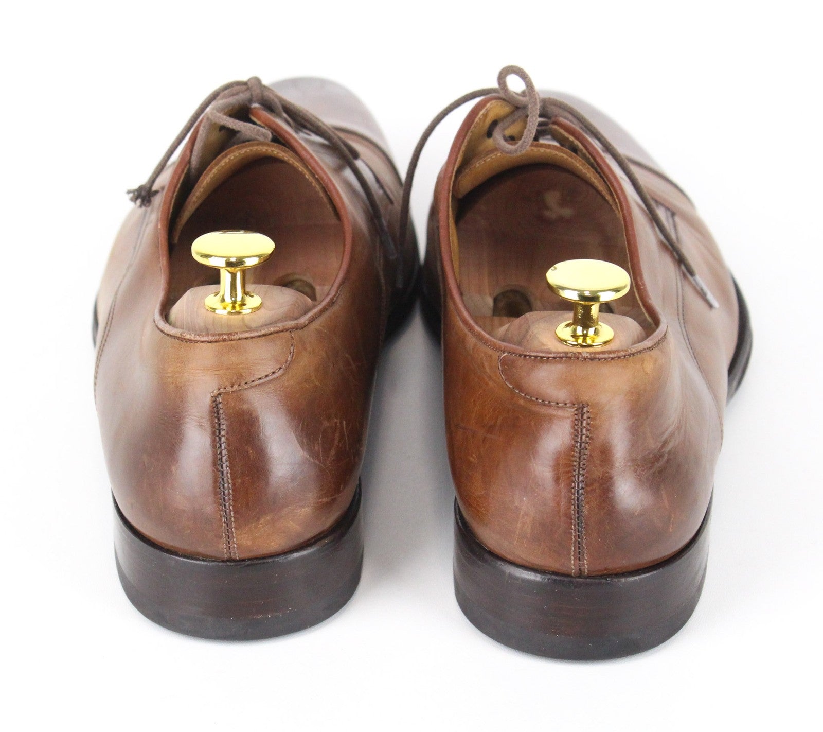 SUITSUPPLY Men Formal Shoes EU42 Mid Brown Pure Calfskin Blake-Stitched Oxford