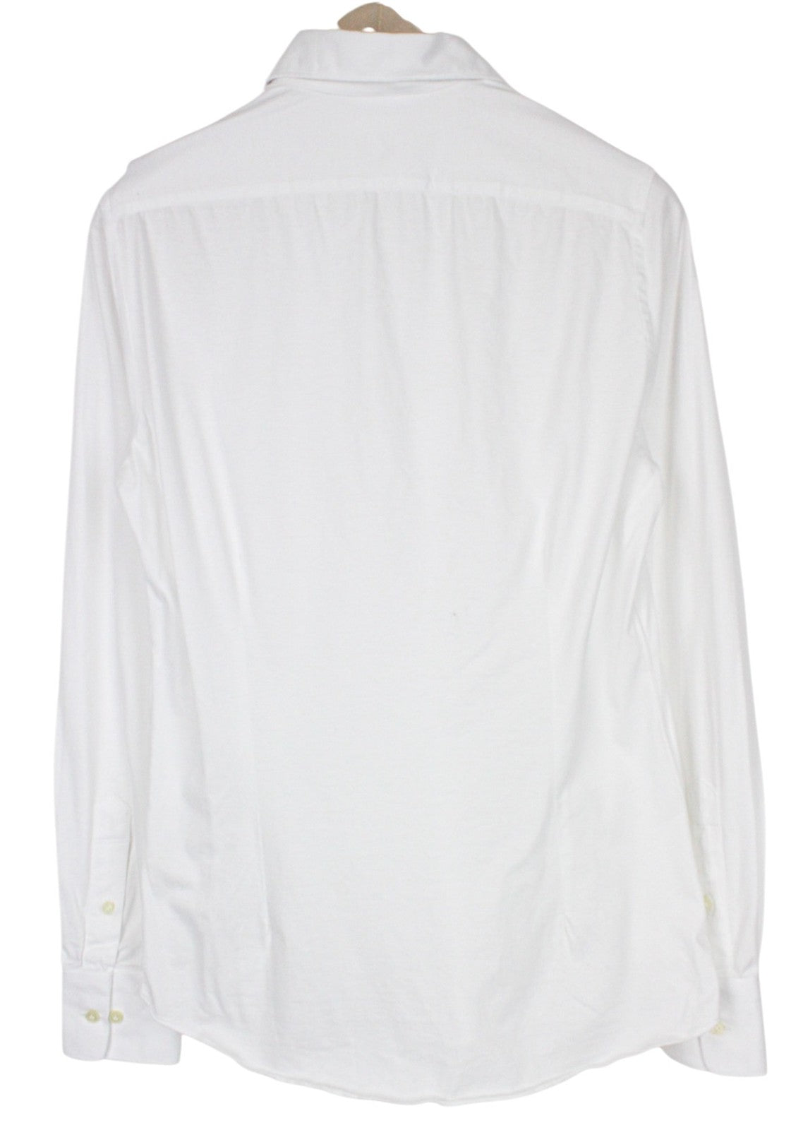 SUITSUPPLY Men T-Shirt 37/14 1/2 Extra Slim Pure Cotton White Casual Polo