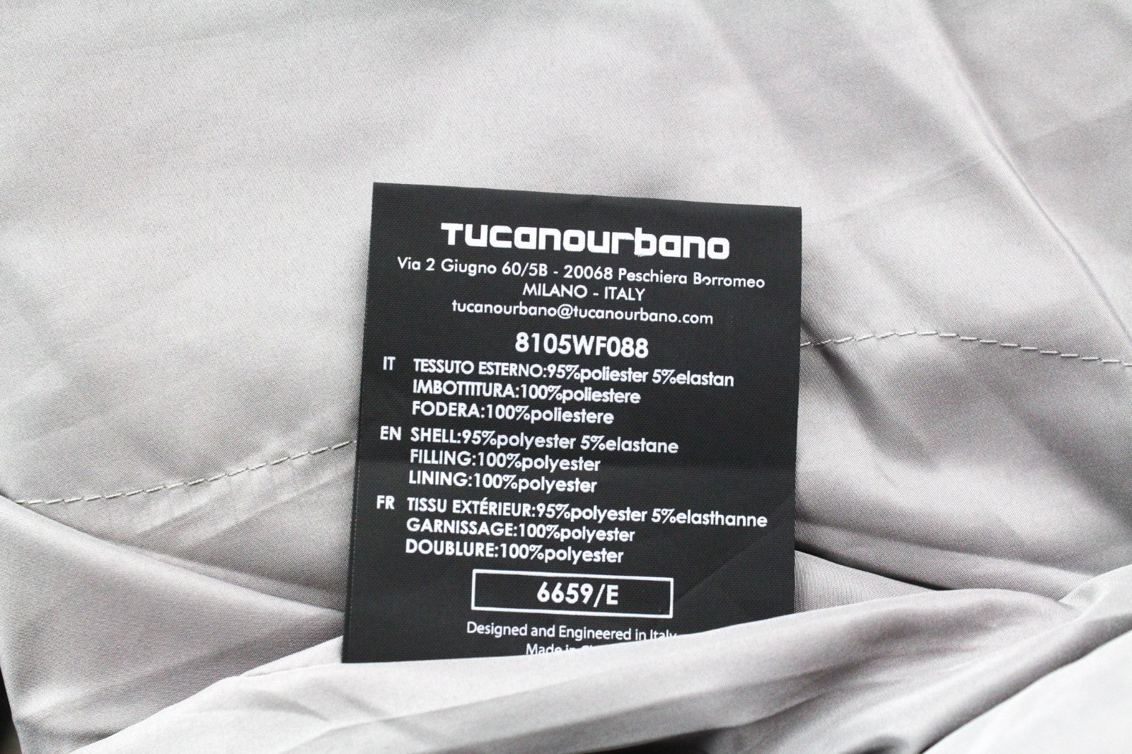 TUCANO URBANO Wilma Women Jacket EU34 XS Grey Thermal Padded Single-Breasted