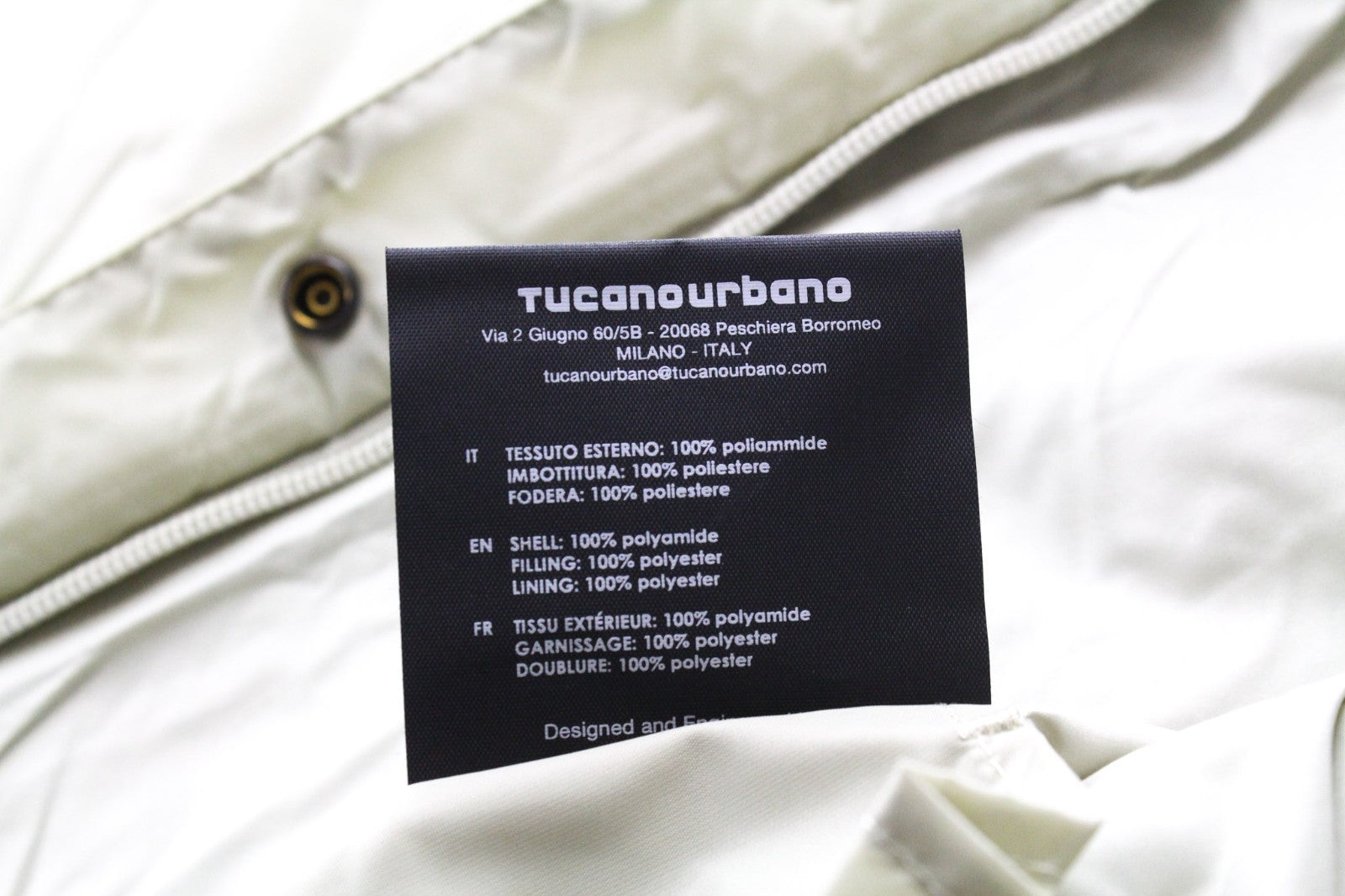 TUCANO URBANO Mercoledi Women Jacket XS Ivory Water-Repellent Windproof Moto