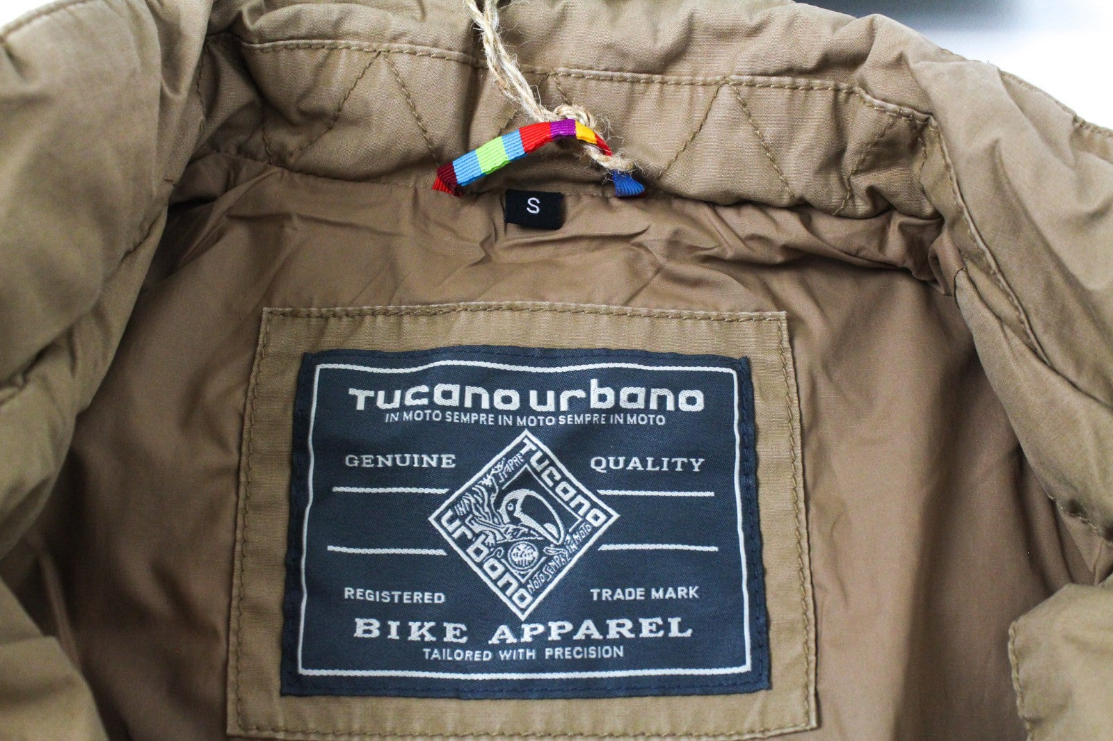 TUCANO URBANO Douz Men Jacket S Brown Cotton Single-Breasted Motorcycle