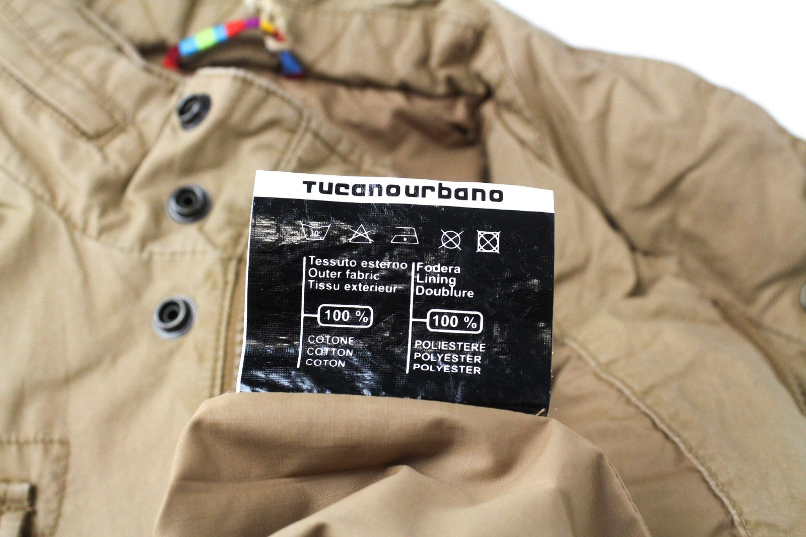 TUCANO URBANO Douz Men Jacket S Brown Cotton Single-Breasted Motorcycle