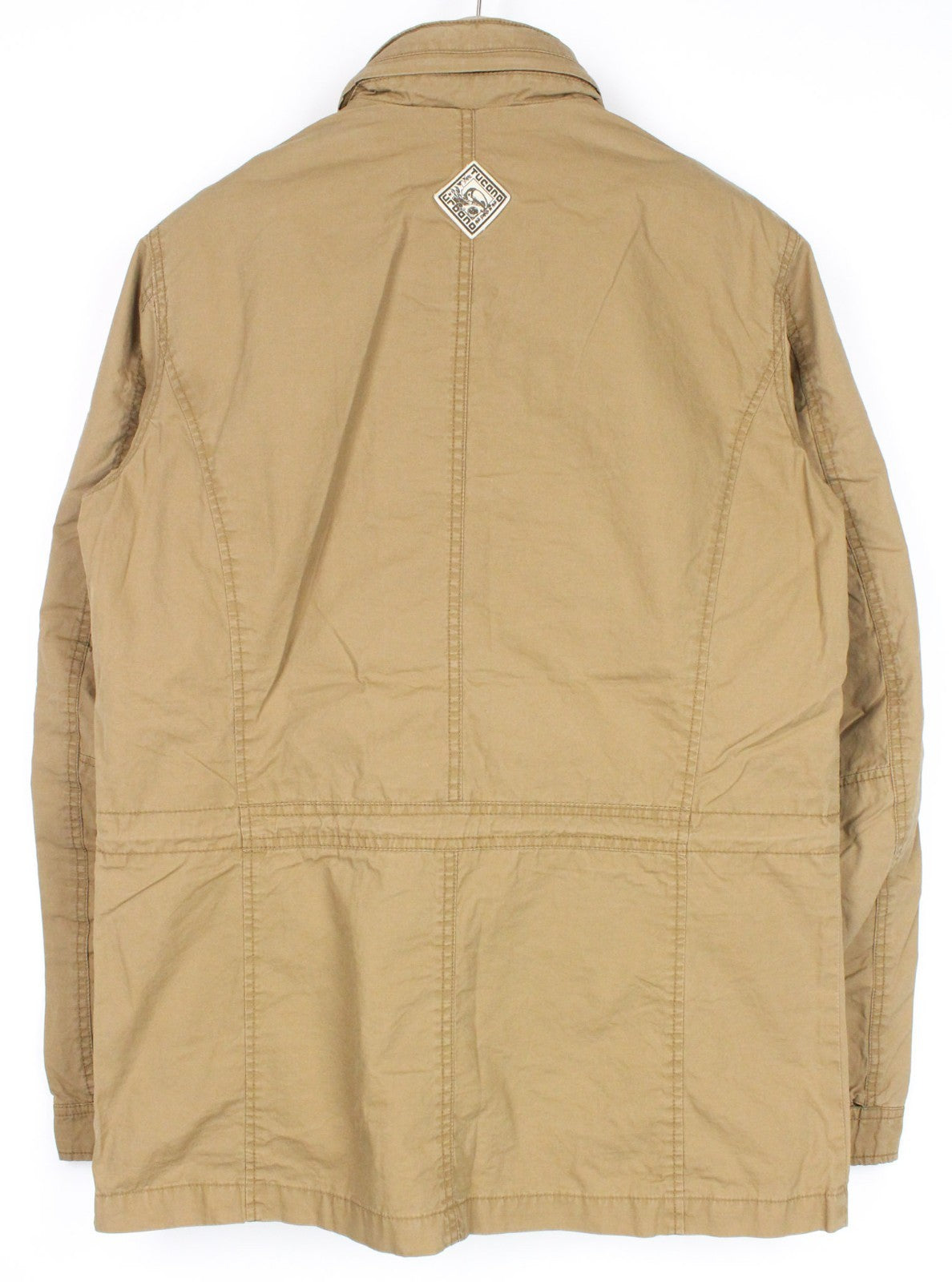 TUCANO URBANO Douz Men Jacket S Brown Cotton Single-Breasted Motorcycle Lined
