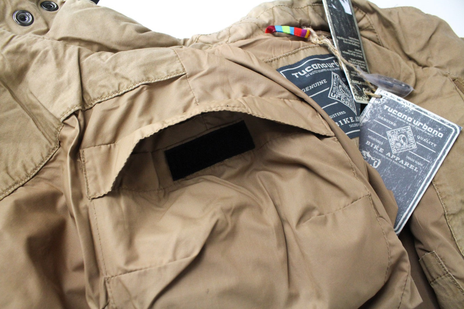 TUCANO URBANO Douz Men Jacket S Brown Cotton Single-Breasted Motorcycle Lined