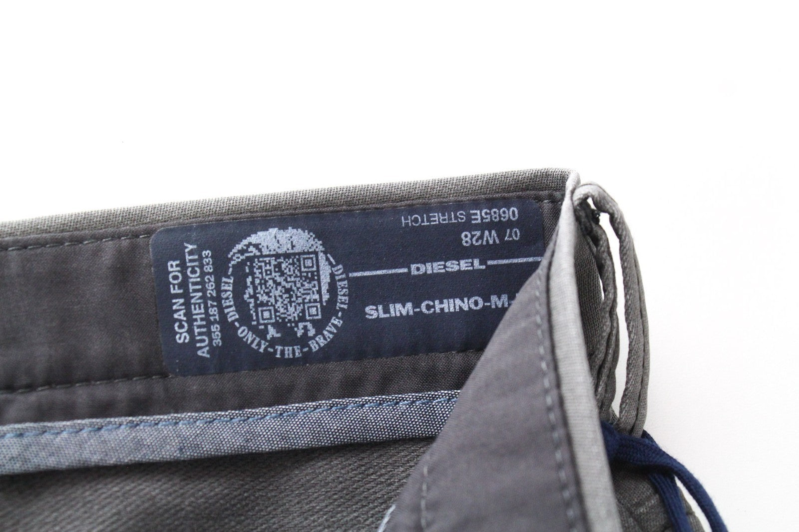 DIESEL Slim-Chino-M-NE 0685E Men Jeans W28 Sweat Jogg Slim Grey Cotton Stretch