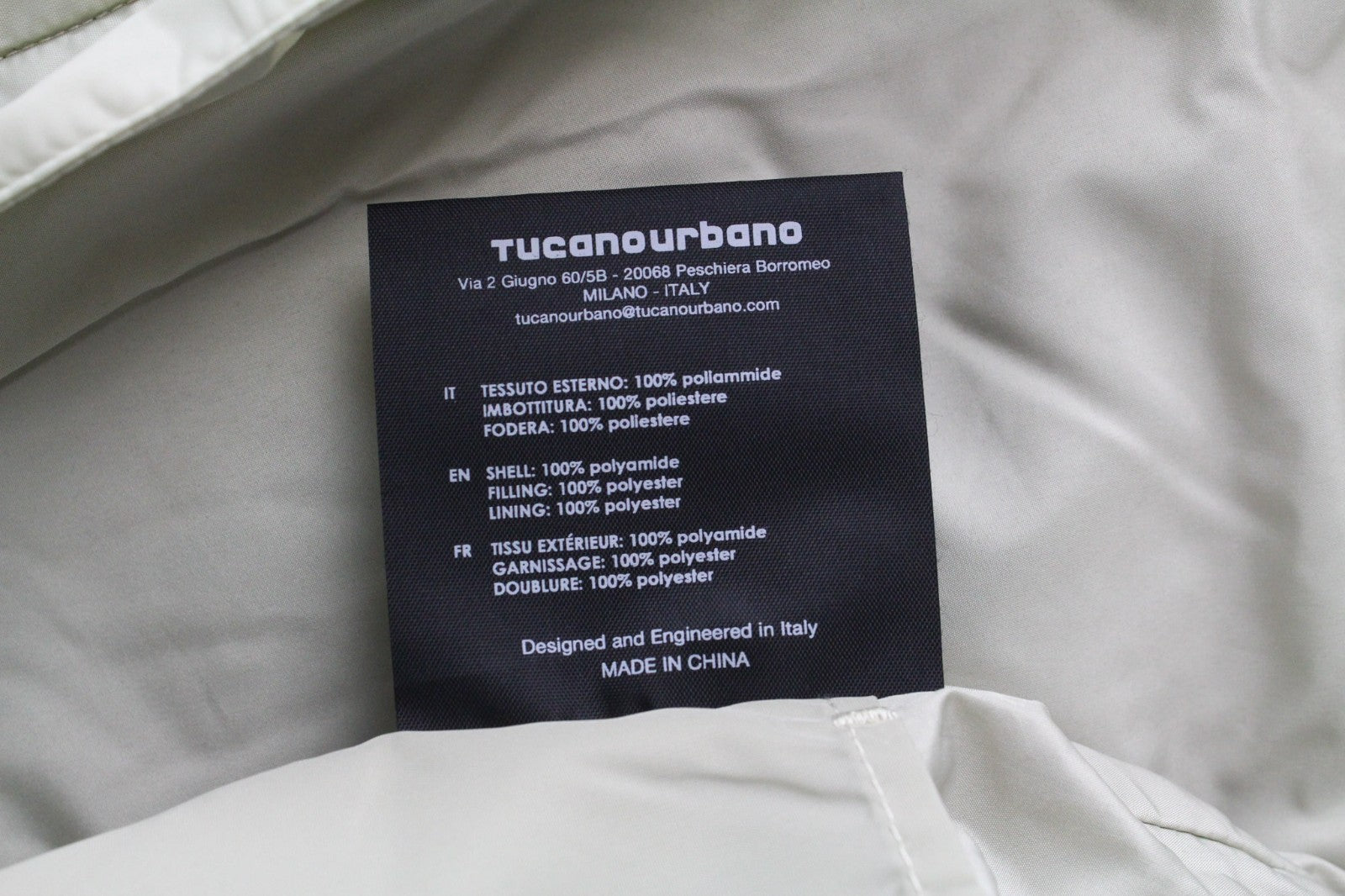 TUCANO URBANO Mercoledi Women Jacket XS Beige Thermal Padding Moto Windproof