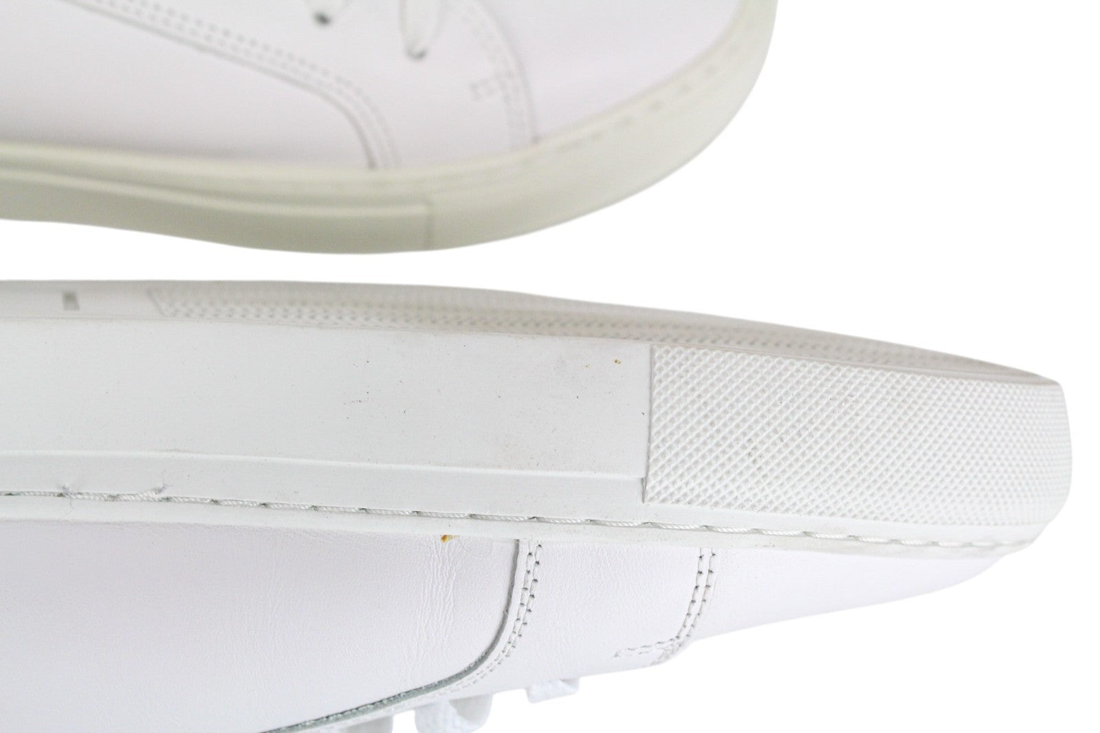 SUITSUPPLY Men Trainers EU42 White Genuine Leather Laced Low-Top Sneakers