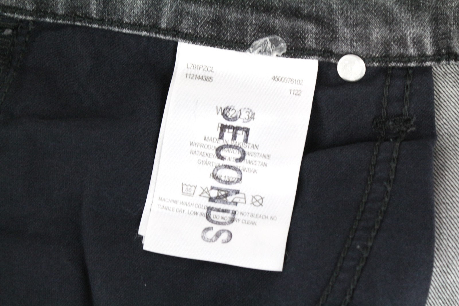 LEE Rider Men Jeans W32/L34 Slim Fit Washed 5-Pockets Grey Cotton Stretch