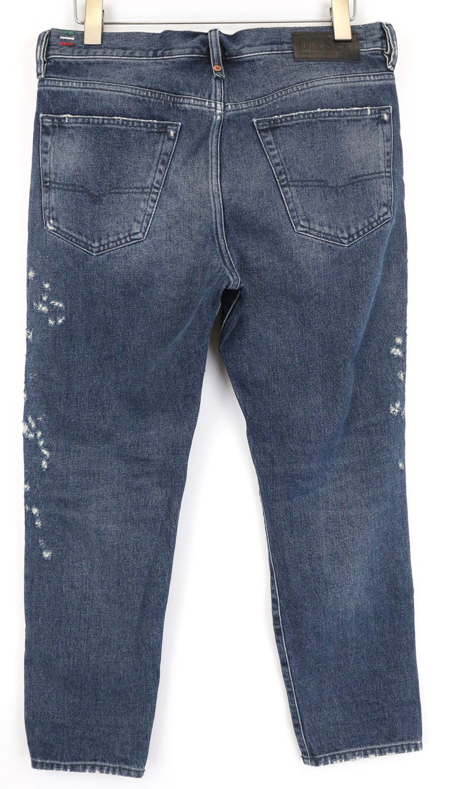 DIESEL Mharky 0870B vyriški džinsai W32/L30 mėlyni medvilniniai Slim-Skinny skalbti 