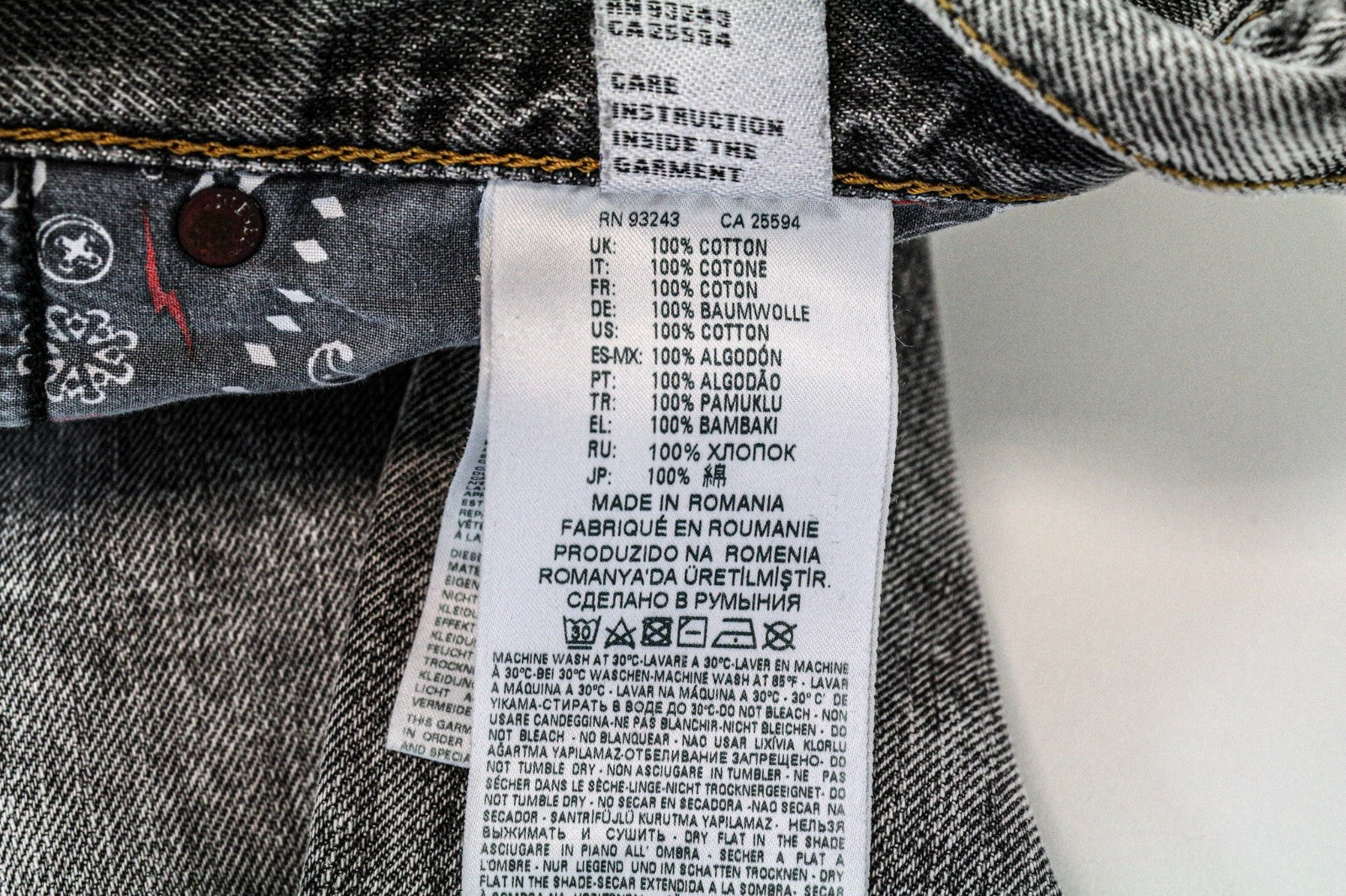 DIESEL Mharky 089AT Men's Jeans W36/L32 Grey Cotton Slim-Skinny Ripped