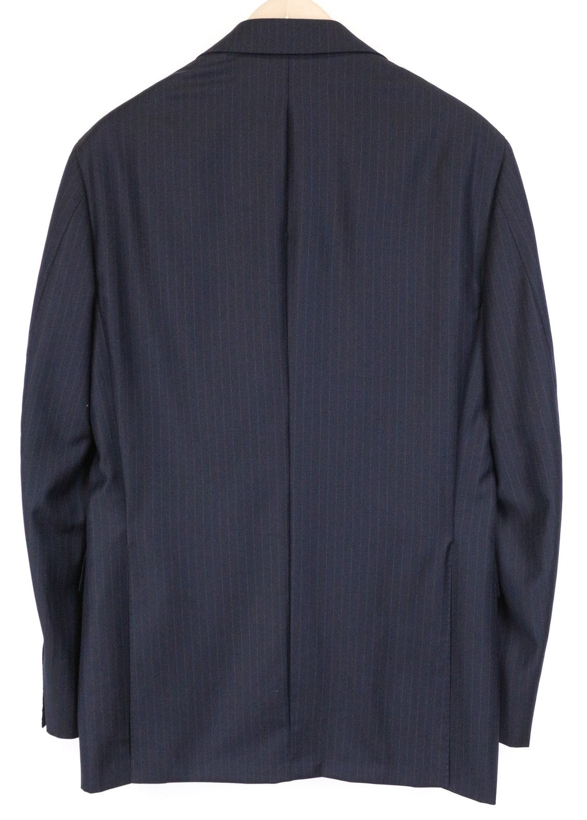 SUITSUPPLY La Spalla vyriškas tamsiai mėlynas vilnonis dryžuotas švarkas, UK36L, raštuotas 