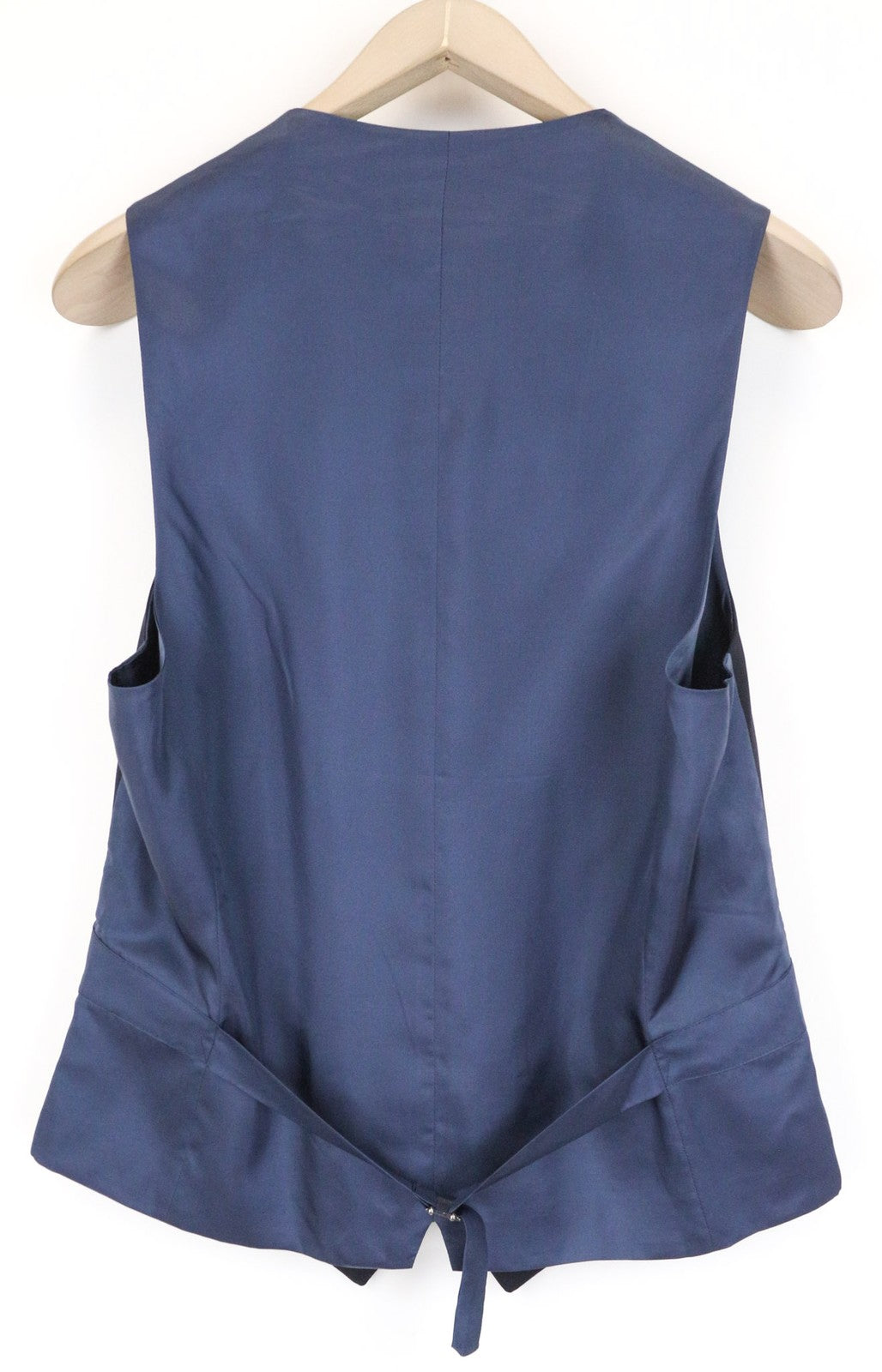 SUITSUPPLY Ferrara Men's Waistcoat UK38L Navy Blue Wool Lined Single-Breasted