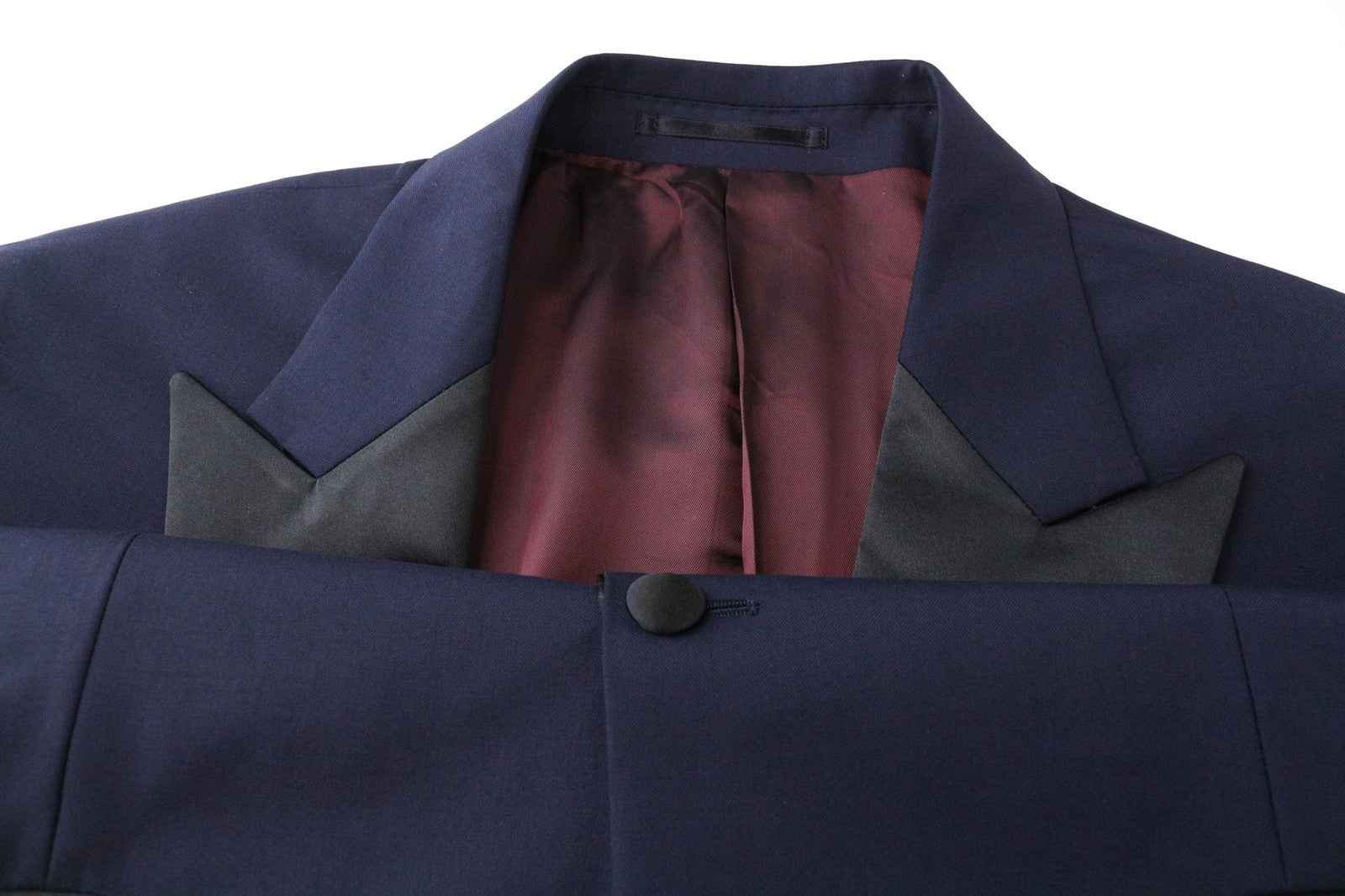 „SUITSUPPLY Lazio“ vyriškas švarkas 28, mėlynas, vilnonis, smokingas, pamušalu, vienaeilis 