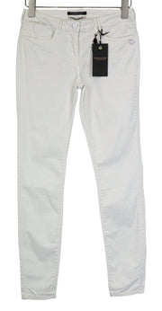 MAISON SCOTCH moteriškos kelnės W27/L30 baltos, aptemptos, su 5 kišenėmis ir užtrauktuku 