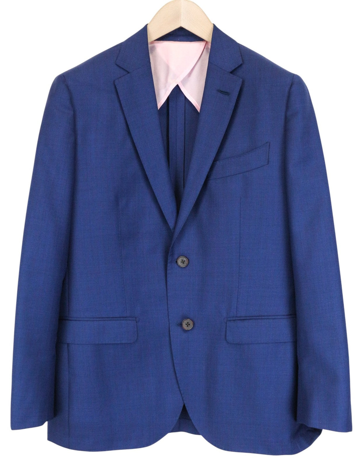 SUITSUPPLY La Spalla Men's Suit UK38R Blue Wool 2Pc Classic Single-Breasted