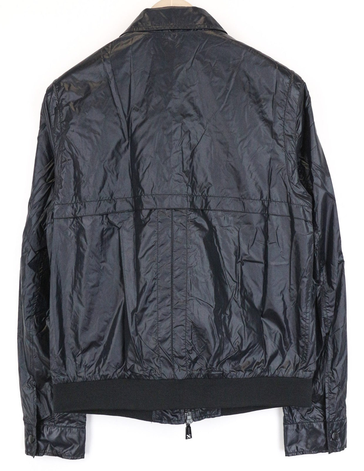 RICHMOND vyriška striukė 48 tamsiai mėlyna bomber stiliaus ilgomis rankovėmis, su keliomis kišenėmis ir užtrauktuku 