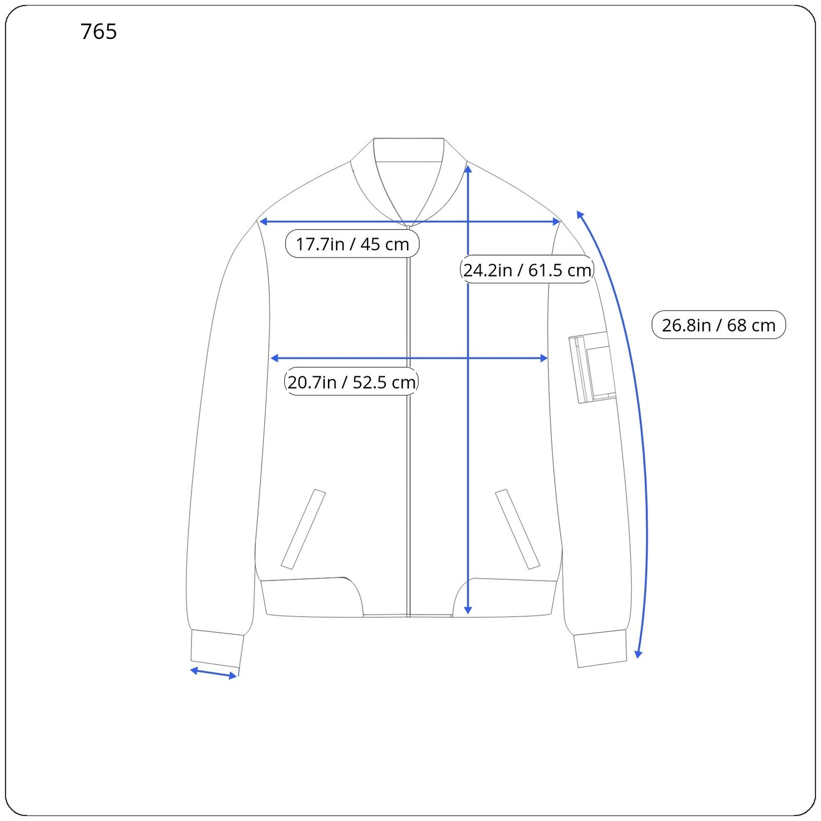 RICHMOND vyriška striukė 48 tamsiai mėlyna bomber stiliaus ilgomis rankovėmis, su keliomis kišenėmis ir užtrauktuku 