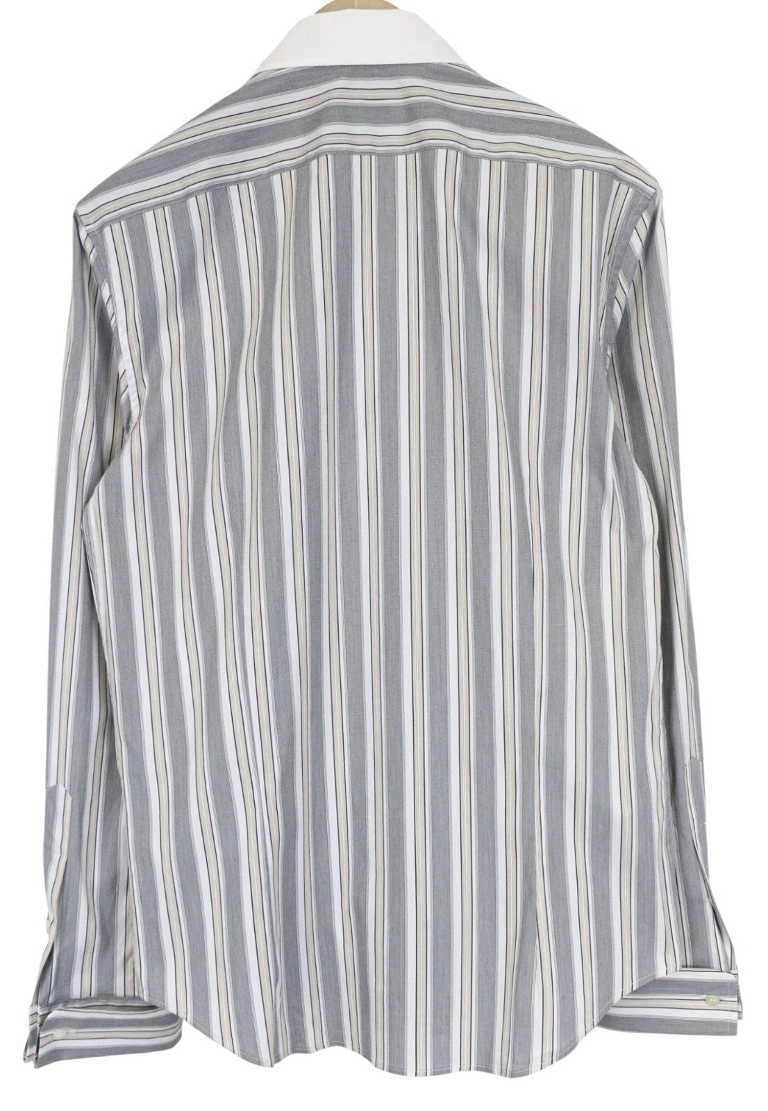 RICHMOND vyriški marškinėliai 48 pilki dryžuoti tamprūs medvilniniai ilgomis rankovėmis klasikinio stiliaus 