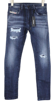 DIESEL Thommer CB-NE 069JF vyriški džinsai W28 Jogg Slim Blue Stretch Cotton 