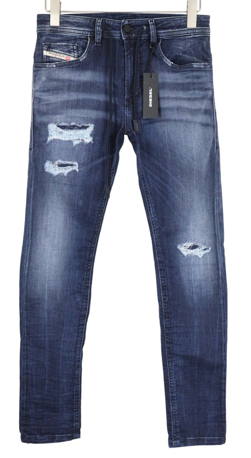 DIESEL Thommer CB-NE 069JF vyriški džinsai W28 Jogg Slim Blue Stretch Cotton 