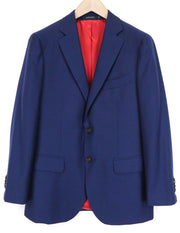 SUITSUPPLY Sienna vyriškas švarkas UK38S mėlynas Super 130 vilnonis švarkas su įpjova atvarte 