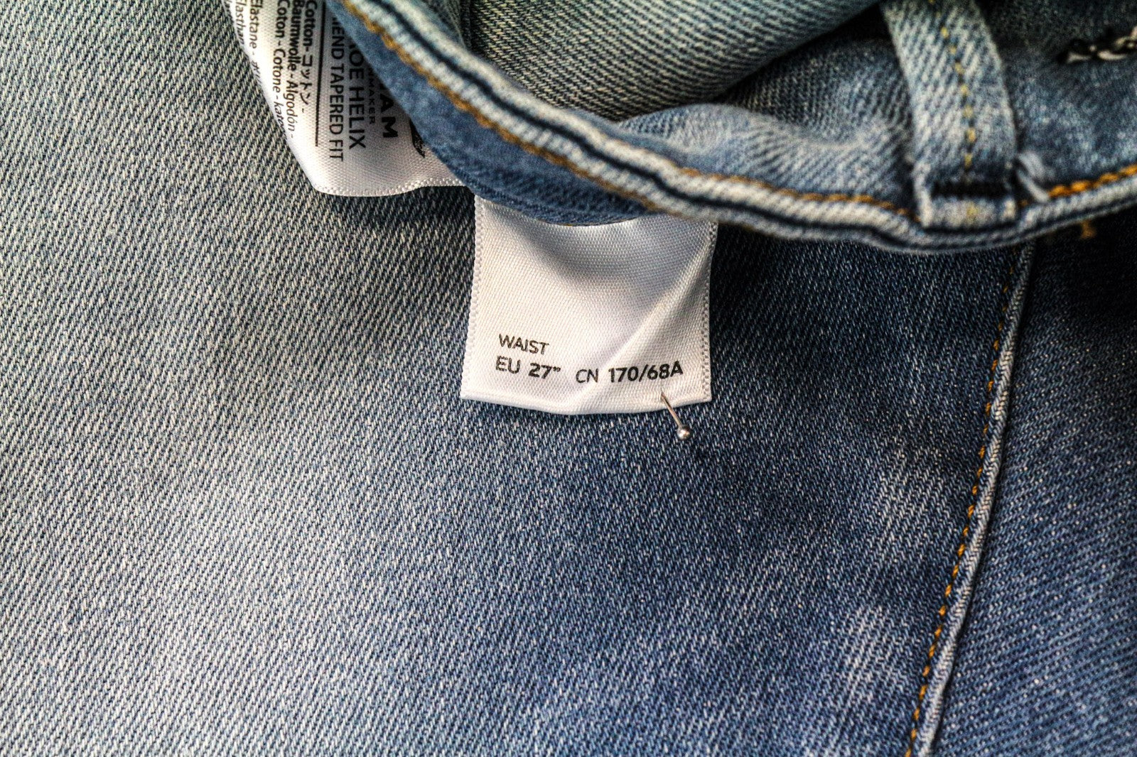 DENHAM Monroe Helix G moteriški džinsai W27/L28 mėlyni, tamprūs, siaurėjantys „Girlfriend“ džinsai 