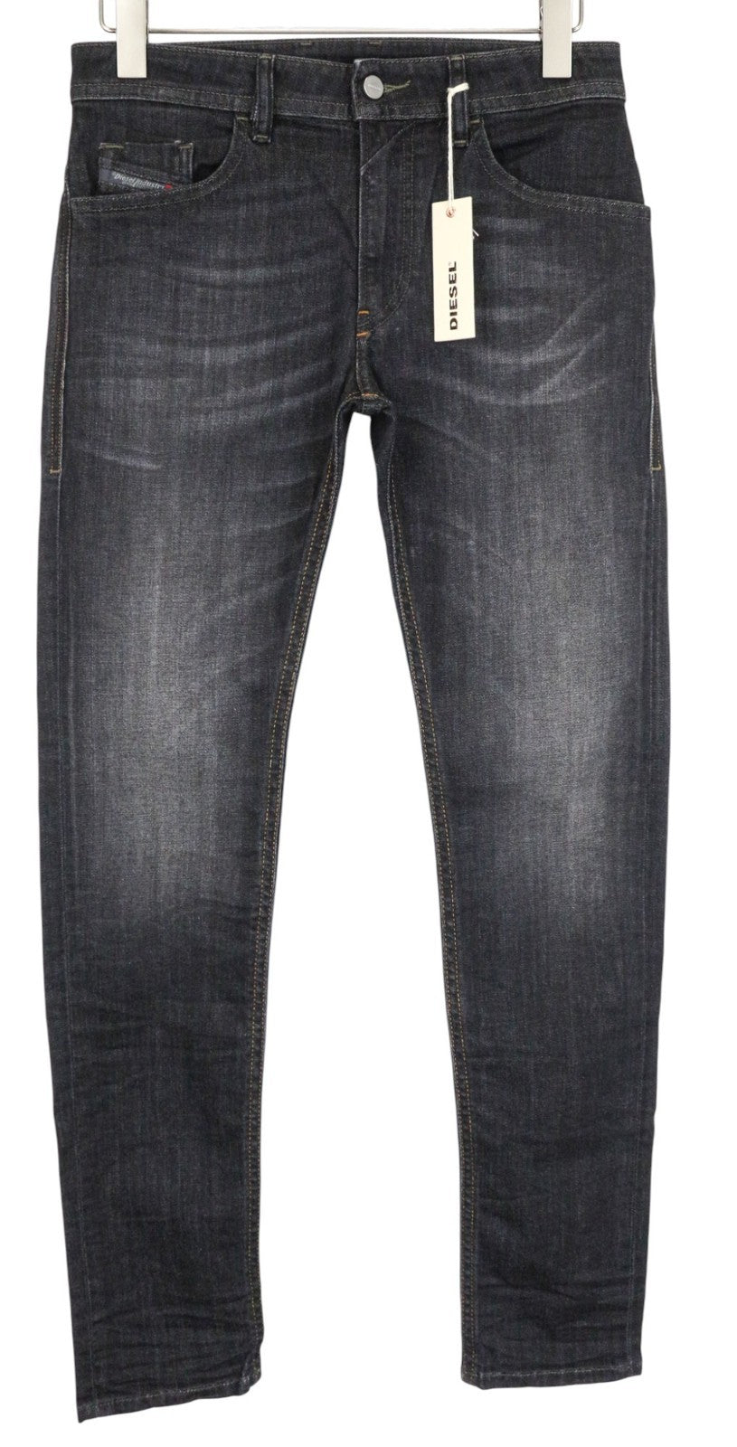 DIESEL Thommer 087AM Men's Jeans W28/L32 Dark Grey Cotton Stretch Washed