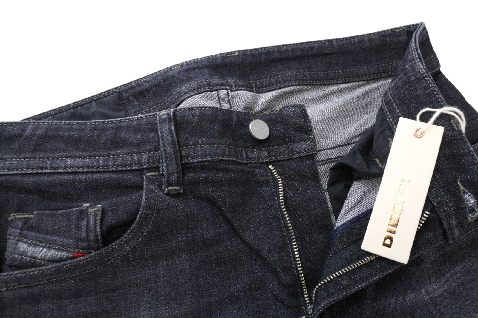 DIESEL Thommer 087AM Men's Jeans W28/L32 Dark Grey Cotton Stretch Washed